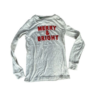 Member's Mark "Merry & Bright" Holiday Kids Pajama top - Size 8